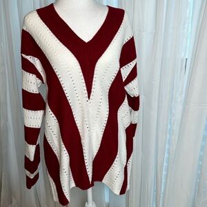 Red & White Striped Sweater